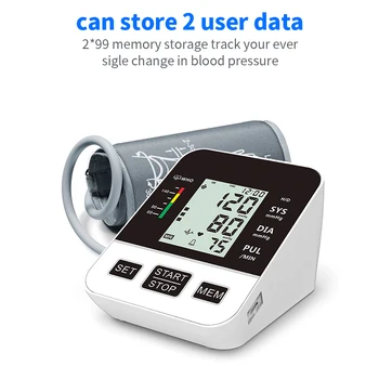 Home Monitor de Presiune sanguina Automat Digital LCD Mare Manșetă de Braț Monitoare Tensiunii Arteriale Medicale BP Rata de Inima Metru Puls