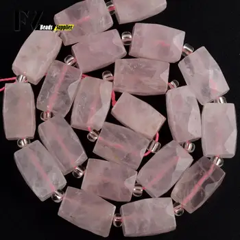 Pietre naturale Cuboid Fatetate de Cristal Roz Minerale Margele Pentru Bijuterii de Luare 11*15 mm Distanțier Margele Diy Bratari Accesorii 15