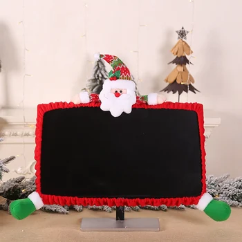 Crăciun Doll Monitor De Afișare Laptop Praf De Acoperire Monitor, Ecran Protector De Crăciun Anul Nou Acasă Decor De Birou