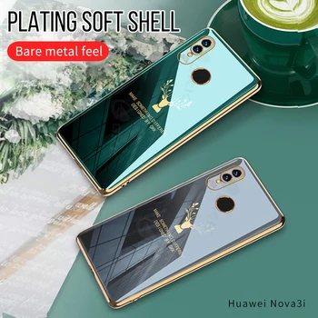 Caz Pentru Huawei P30 Lite de Lux Model de Placare Caz Moale pentru Huawei P30 Lite Nova 3 3i 4e 4 rezistent la Șocuri Cazuri de Protecție Acoperă