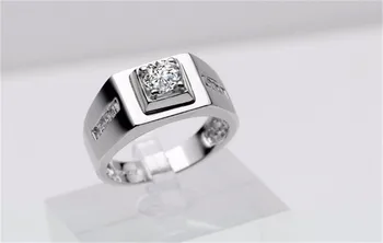 Clasic Argint 925 4mm 1ct Simulat Platină cu Diamante CZ Inele de Logodna Pentru iubita lui pentru Bărbați Inele de Nunta BIJUTERII