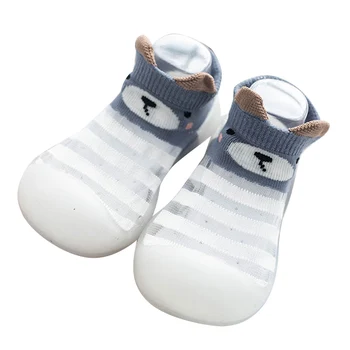 Fierbinte Respirabil Pantofi pentru Copii Transparente Dungi copilul Copilul de Mers pe jos de Învățare Șosete Pantofi DO2