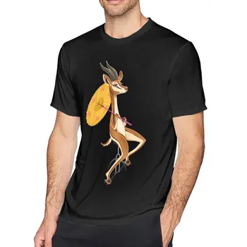 Gazelle Tricou Amuzant Gazelă Pe Un Monociclu T-Shirt Distractiv 4xl Tricou Grafic Scurt Maneca Tricou de Moda