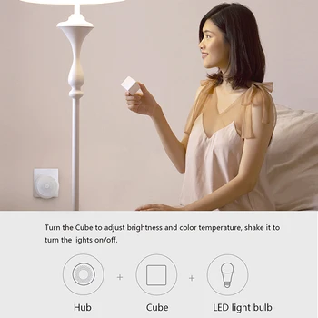 Aqara Zigbee Smart LED Bec Zigbee Versiune 9W E27 2700K-6500K Alb Culoare Inteligent de la Distanță a CONDUS bec Lumina cu Apple HomeKit