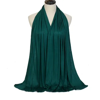20 de Culori de Moda Modal Jersey Hijab Eșarfă de Bumbac Simplu Elasticitatea Șaluri Folie Snood Mult Bufanda Mujer Musulman Bentita 170*60Cm