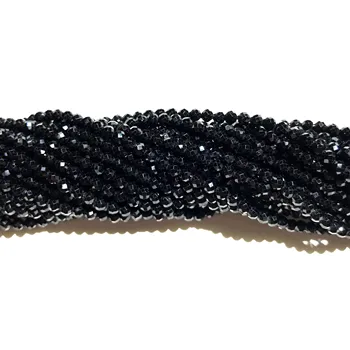 4mm Pret de Fabrica Margele din Piatra Naturala Mică Secțiune Margele Negre Spinelii Liber șirag de mărgele pentru Bijuterii Pietre Face DIY Brățară Colier