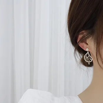 Coreeană De Moda Noua Aripi Rafinat Cercei Temperament Versatil, Simplu Cercei Elegant Doamnelor Bijuterii