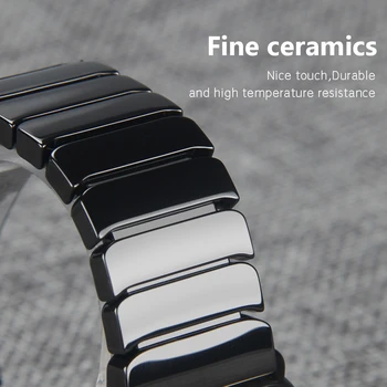 Ceramica Watchband pentru Apple Watch Band 44mm 42mm Ceasul Inteligent Link-ul de Curea Brățară Ceramică Watchband iWatch Seria 5 4 3 40mm 38mm