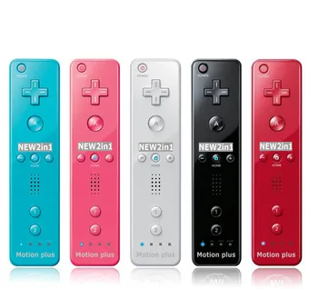 2 in 1 Wireless Remote Controller pentru Nintendo Wii Controller Controle cu Silicon Caz Nunchuk Construit în Motion Plus