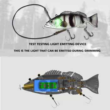 Robotic Înot Momeli de Pescuit Electrice Auto Pescuit Nada Momeala Momeli Pentru Swimbait USB Reîncărcabilă Intermitent LED lumina