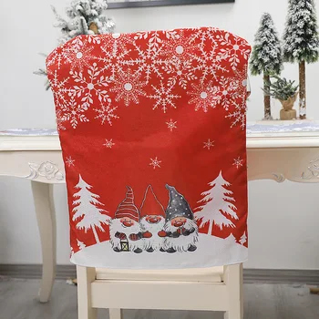 Moș Crăciun Xmas Scaun Acoperă cu Fulg de nea Crăciun Decoratiuni Home Office Scaun Huse pentru scaune Sala de Mese Caz de Crăciun Consumabile