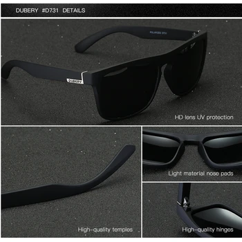 DUBERY Polarizat ochelari de Soare Barbati Femei Piața de Epocă UV Protectie Ochelari de Soare Noua Moda Sport Oglindă Clasic Brand de Lux 731