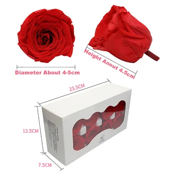 8pcs/Cutie 4-5cm DIY Naturale Conservate Flori Nemuritoare a Crescut Capul de Trandafir Uscate Decor Nunta de Ziua de nastere Cadouri de Ziua Îndrăgostiților
