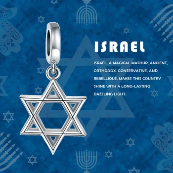 Argint 925 Iudaism Farmecele lui Israel Pandantiv Margele se Potrivesc Europene Bratara pentru Femei 2020 Moda Bijuterii Cadou