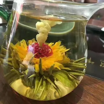 16 Piese De Ceai De Flori 2020 Diferite Flori Lucrate Manual Înflorit Ceai Chinezesc Înflorire Bile Pe Bază De Plante Meserii Flori Ambalare Cadou