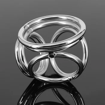 Din oțel inoxidabil glandul inel are patru inele, din oțel inoxidabil, inel pentru penis penis inel jucărie sexuală produse. adult jucarii sexuale