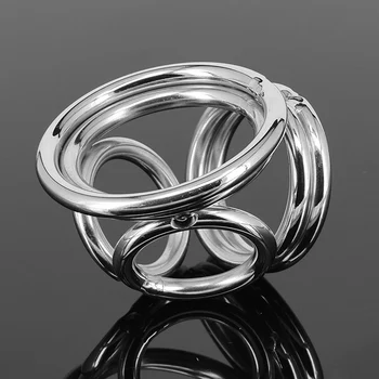 Din oțel inoxidabil glandul inel are patru inele, din oțel inoxidabil, inel pentru penis penis inel jucărie sexuală produse. adult jucarii sexuale