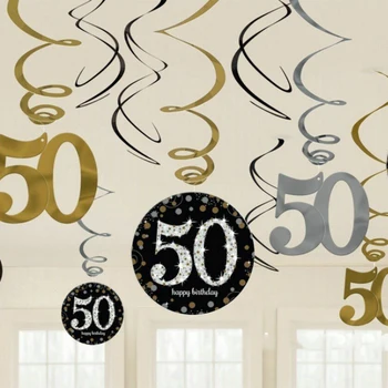 30/40/50/60-Folie de panza de Paianjen pe Tavan Agățat Ornamente Suspendate Independent de Bannere pentru Adult Aniversare, petrecere de Aniversare decor