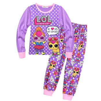 LOL Surpriza de Toamna Iarna pentru Copii Seturi de Pijamale Mâneci Lungi Costum Set Pijamale Două Piese Sleepwear Acasă Gilrs Haine
