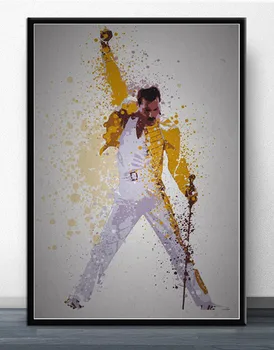 Freddie Mercury Regina Legendara Trupa De Rock Star Pop De Benzi Desenate, Postere Si Printuri Pictura Arta Poze De Perete Pentru Camera De Zi Decor Acasă