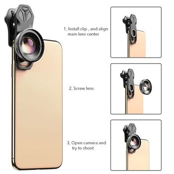 APEXEL HD optic de telefon aparat de fotografiat lentilă 30-80mm macro super macro lentes pentru iPhone 7 8 xs max huawei, xiaomi toate smartphone-uri