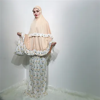 Ramadan Hijab Rochie De Femei Oficială De Rugăciune Musulmană Îmbrăcăminte Abaya Dubai Turcia Khimar Namaz 2 Poze Seturi Jurken Abaya Haine Islamice