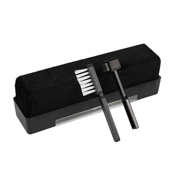 3pcs Phono Moale Portabil placă Turnantă Instrument de Fibra de Carbon Anti-Static Stylus Practice Perie de Curățare Set de Vinil Acasă