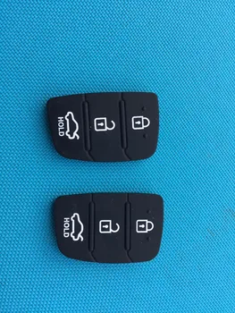 ZABEUDEIR 50 buc/lot de Piese Auto Noi Înlocuitor de Cauciuc Butonul de Caz Cheia de la Mașină Pad Pentru Hyundai 3 Butoane Cheie Shell Acoperire Gol