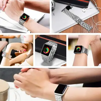 Banda Pentru Apple Watch 6 5 4 3 2 44mm 40mm 42mm 38mm Metalice din Oțel Inoxidabil Curea Bratara Curea pentru iWatch Serie de Accesorii