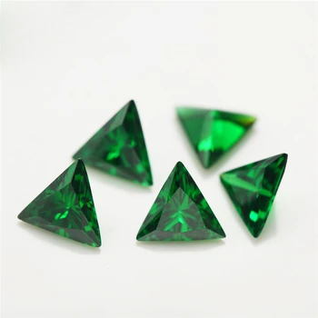 3x3~9x9mm Triunghi 5A Verde CZ Piatra Sintetice Pietre Cubic Zirconia Pentru Bijuterii DIY