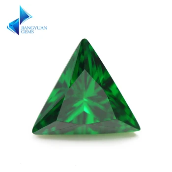 3x3~9x9mm Triunghi 5A Verde CZ Piatra Sintetice Pietre Cubic Zirconia Pentru Bijuterii DIY