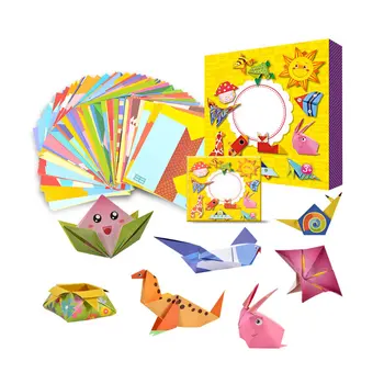 108Pcs/Set Copilul Ambarcațiuni Jucării de Desene animate de Animale Origami Hârtie de Tăiere Copii Carte de Hârtie Tăiate de Puzzle de Învățare Timpurie Jucarii Educative Cadouri