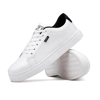 Pantofi Albi Barbati Adidasi 2020 Moda Ins Rece Tânăr Stradă Pantofi Casual Clasic Alb-Negru Adidasi A1262