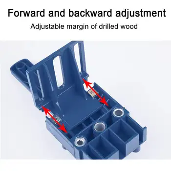 Prelucrarea lemnului Gaura Buzunar Jig 6/8/10mm Auto-centrare Verticală Lemn Jig Drill Ghid Pentru Locator Perforator Instrumente de Tamplarie