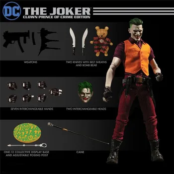 1：12 mezco DC Joker Prințul Clovn Al Crimei Ediție Colectiv de Afișare de Bază Și Reglabil Dându-Post
