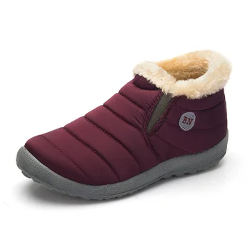Rezistent La Apa Pentru Femei Pantofi De Iarna Cuplu Unisex Zăpadă Cizme De Blană Cald În Interiorul Antiderapante Jos Ține De Cald Mama Ghete Casual De Dimensiuni 35-48