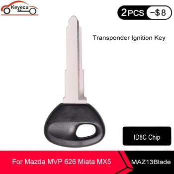 KEYECU de Înlocuire Nou de Aprindere Transponder Cheie Fob pentru Mazda MVP 626 Miata MX5 2000 2001 2002 2003 ID8C Chip MAZ13 Lama