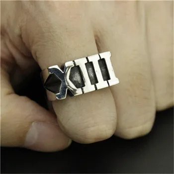 1 buc mai Nou Design de Romi Numărul XIII Inel 316L din Oțel Inoxidabil Moda se Răcească Bărbați Băiat Gotice Punk Inel