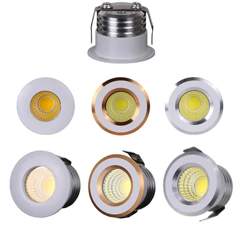 2 pc-uri 3W cu LED, Spoturi LED Iluminat Mini COB Spoturi Plafon AC220V Alb Iluminare Bec pentru Cabinet Contra Vitrina Cabinetului