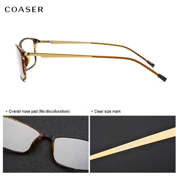 Danemarca Design de Brand Titan Rama de Ochelari Vintage baza de prescriptie medicala optice Femei ochelari de Miopie Nu Șurub Pătrat ochelari de vedere