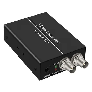 Audio-Video AV/CVBS la SDI(HD-SDI/3G-SDI) Adaptor Convertor cu UE sau sua sau marea britanie plug