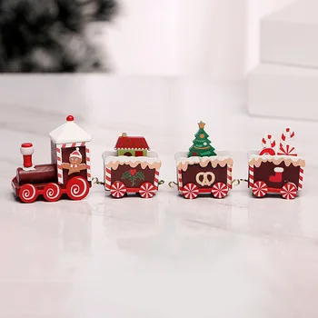 Crăciun Tren Din Lemn Crăciun Fericit Decoratiuni Pentru Casa Xmas Navidad Noel Cadouri De Crăciun Ornament An Nou Fericit 2021