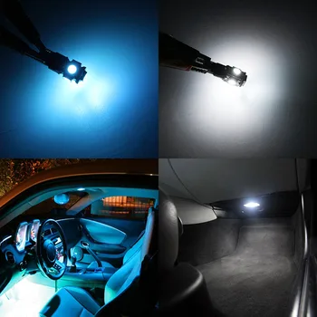 Edislight 9Pcs Gheață Alb Albastru Canbus LED Lampă Auto Becuri Pachet de Interior Kit Pentru Perioada 2002-2006 Honda CR-V CRV Harta Dom Placa de Lumină