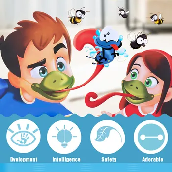 NewHot Broasca gura Ia Carte de Limba Tic-Tac Cameleon Limba Tabla de Joc Amuzant Pentru o Petrecere de Familie Jucărie Să Fie Rapid pentru a Linge Cărți Jucărie Set