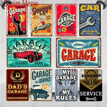Vintage bine ati venit La Garaj Tablă de Metal Semne Clasice Auto Service Complet pentru Garaj Club Pub Decor Ulei de Motor de Artă Poster WY15