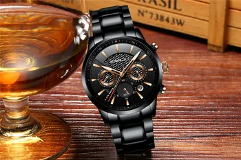CRRJU Barbati Ceas Brand de Top Luxury Mens Oțel Inoxidabil Impermeabil Cuarț Ceasuri Fashion Chronograph Omul Ceas Relogio Masculino