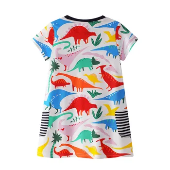 Sărituri de metri de Brand Printesa rochii de animale pentru copii imprimate fata rochie de vara pentru copii haine de vânzare fierbinte bumbac copii rochie de fată