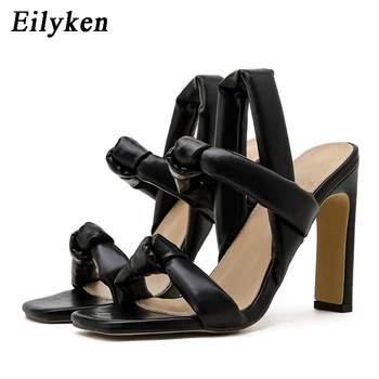 Eilyken Nou Nod Design Femeie Sandale De Vară 2021 Square Toe Tocuri De Bună Calitate, Confortabile, Din Piele Moale Rochie Eleganta De Pantofi
