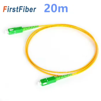 FirstFiber 20m SC APC SC APC G657A Fibre Patch Cablu, Jumper, Patch Cord Simplex 2.0 mm PVC OS2 SM Îndoiți Insensibil