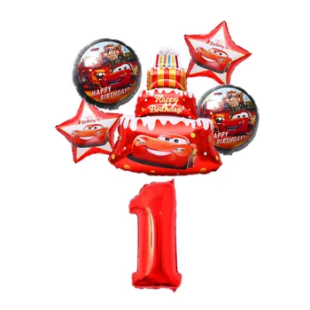 1set Masina de mobilizare Masina tort balon Copii la petrecerea de ziua de Naștere numărul de balon decorare jucării pentru Copii din aluminiu balon